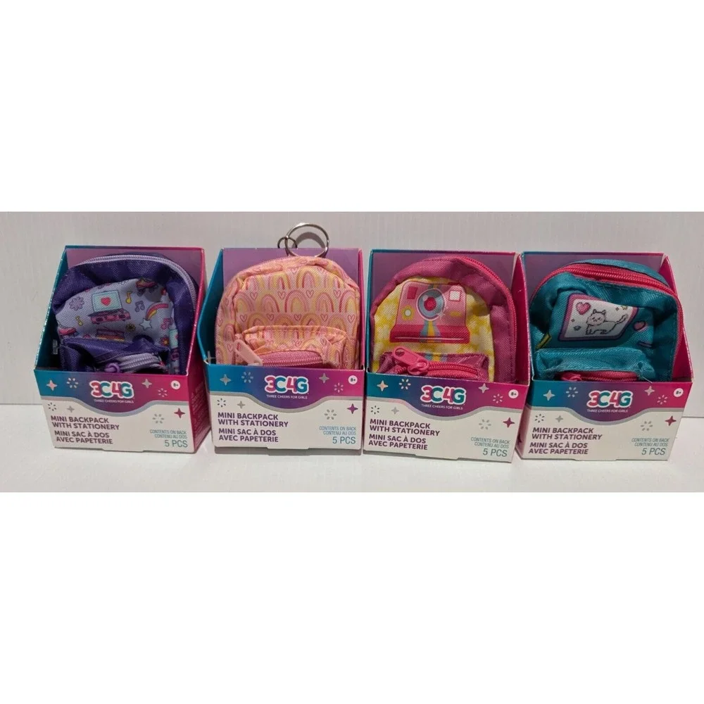 10 - 3C4G Three Cheers For Girls 5 Pc Mini Keychain Backpack With Stationary